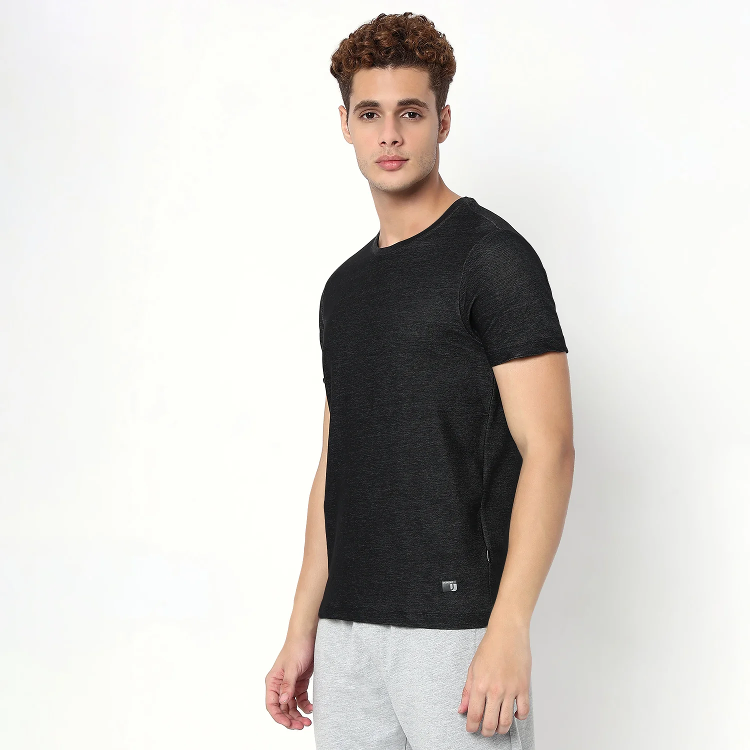 Underjeans T-Shirt Black Slim Fit - Image 3