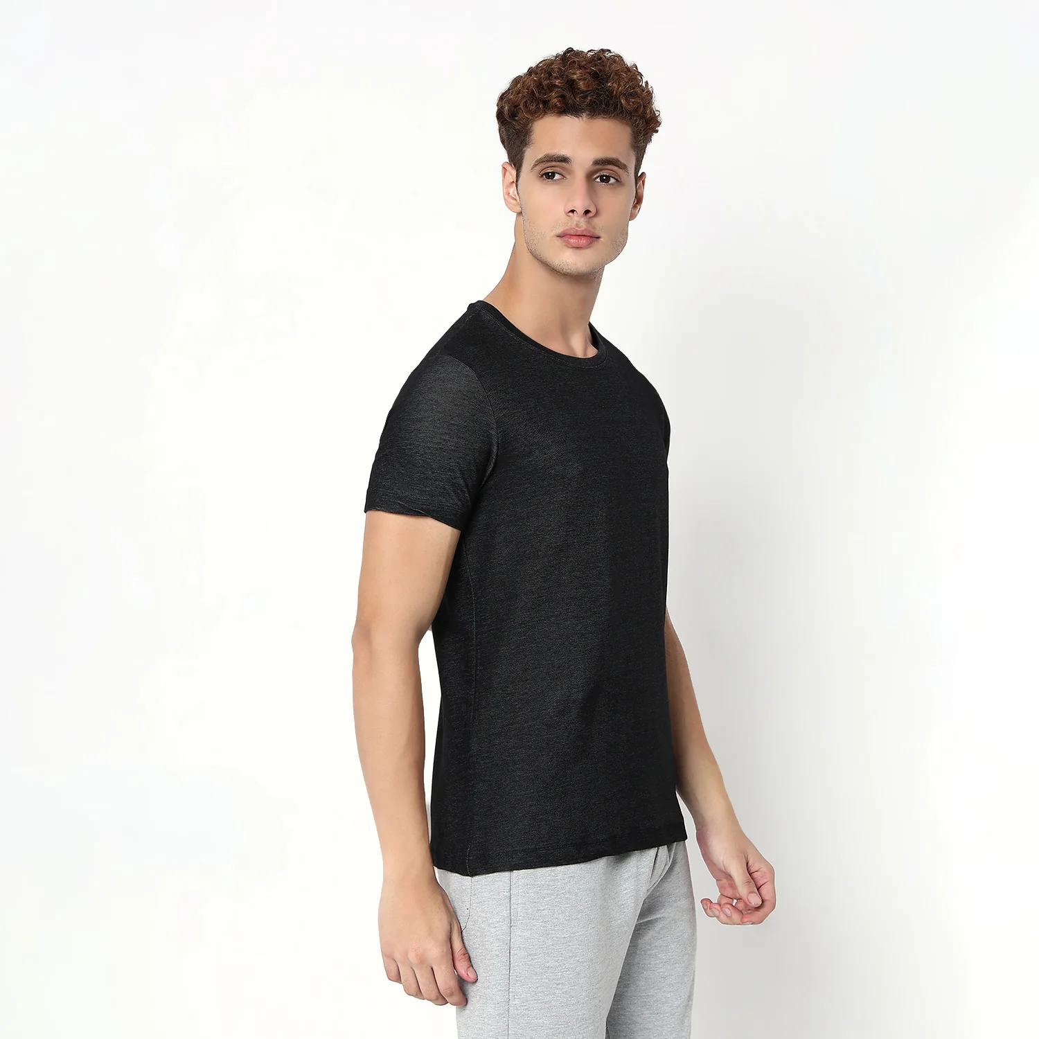 Underjeans T-Shirt Black Slim Fit - Image 4