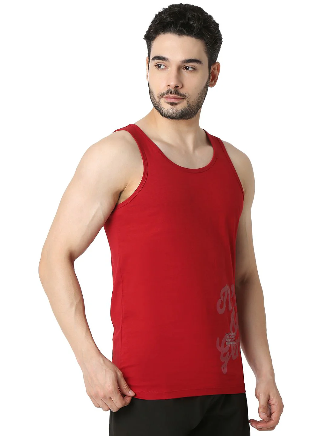 Underjeans Deep Red Regular Fit Vest - Image 3