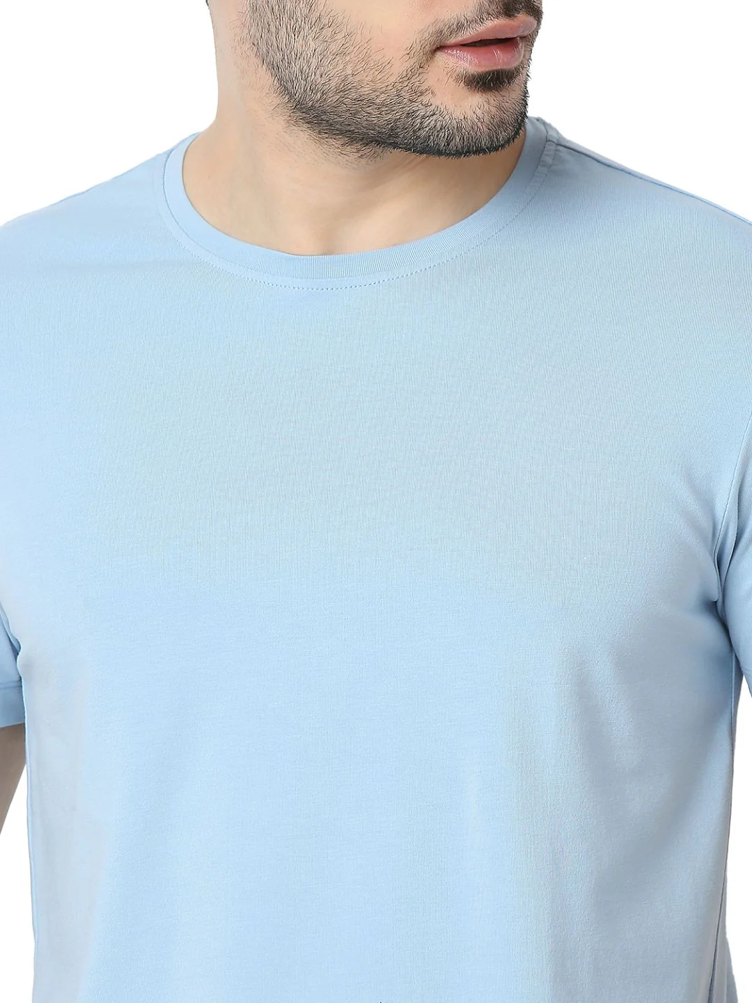 Underjeans T-Shirt Solid Blue Regular Fit - Image 8