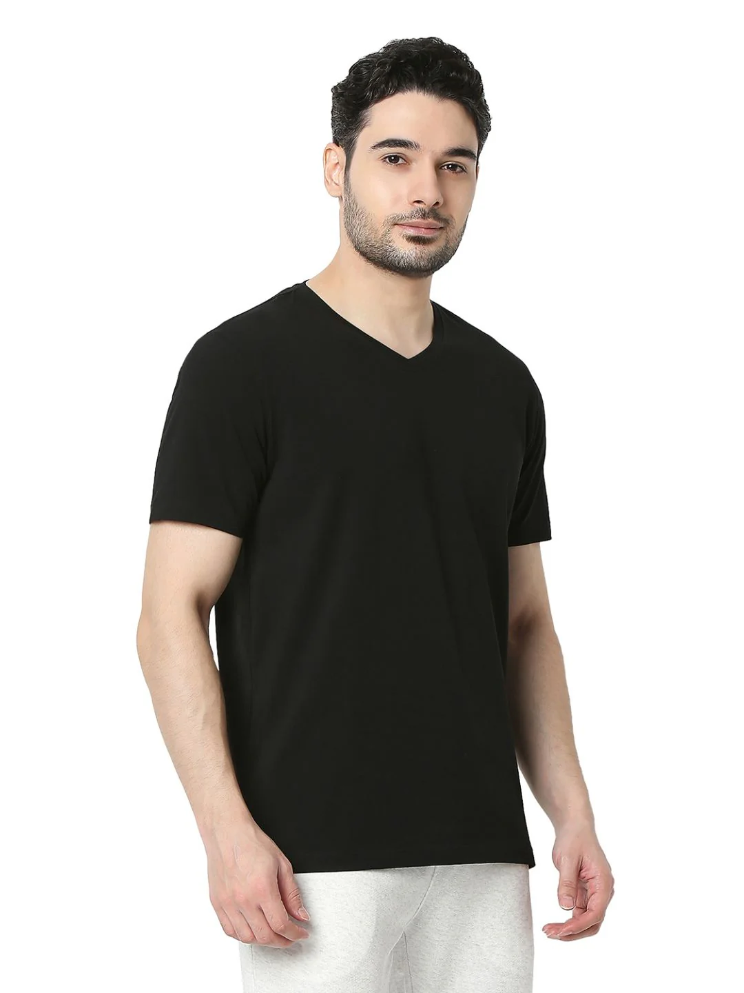 Underjeans T-Shirt Solid Black Regular Fit - Image 4