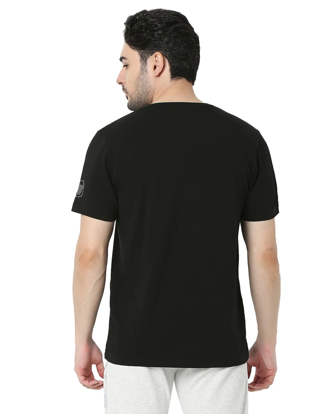 Underjeans T-Shirt Solid Black Regular Fit - Image 5