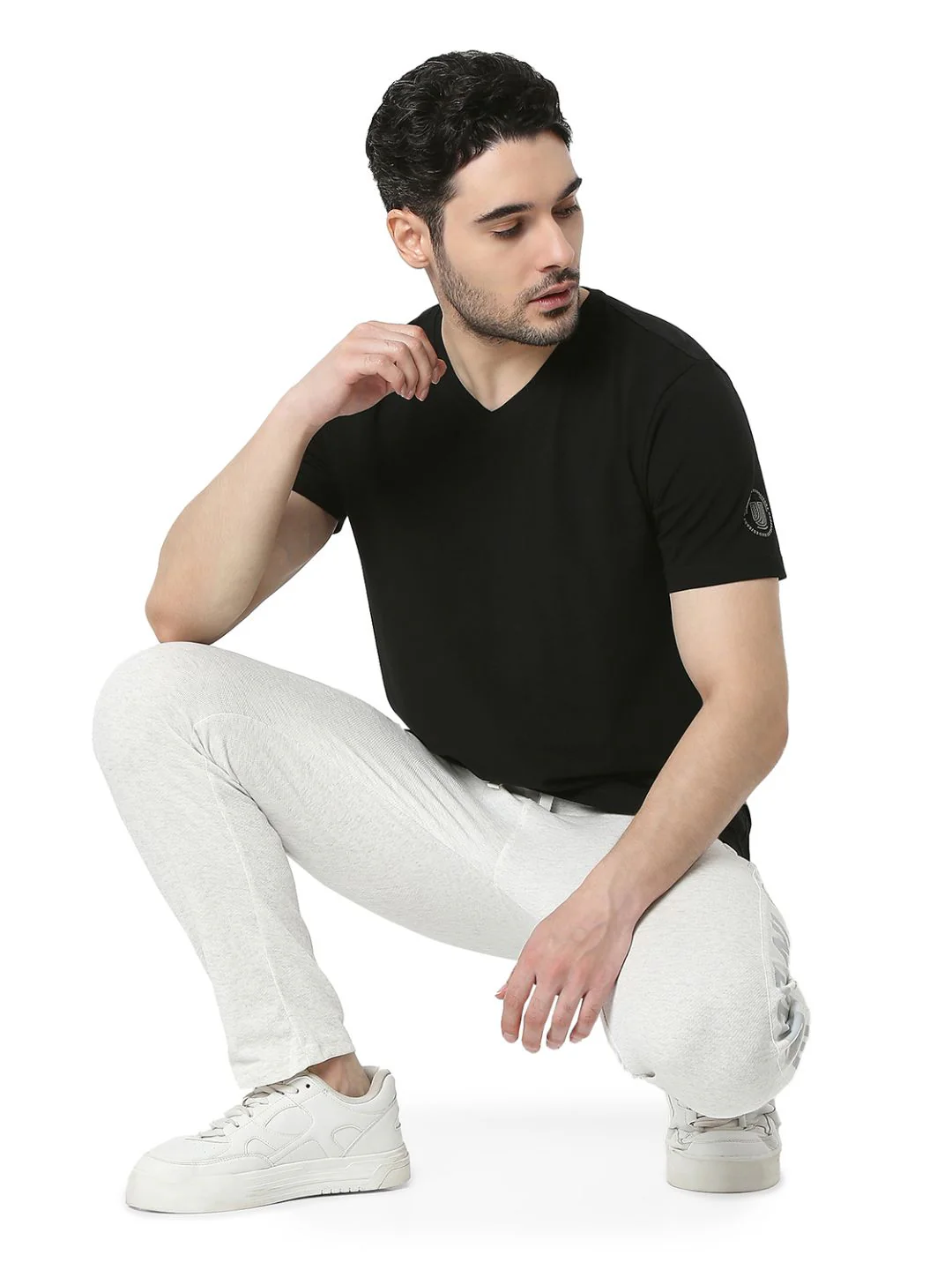 Underjeans T-Shirt Solid Black Regular Fit - Image 6