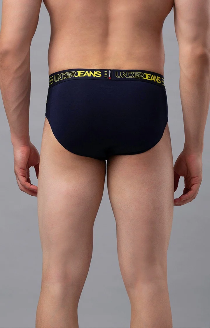 Underjeans Navy Regular Fit Brief - Image 6