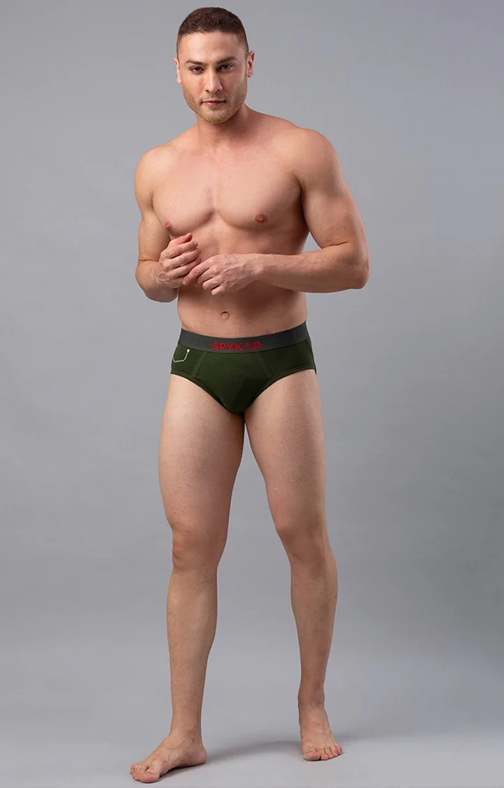 Underjeans Olive Regular Fit Brief