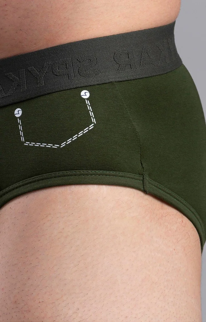 Underjeans Olive Regular Fit Brief - Image 7