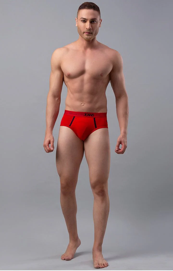 Underjeans Pack Of 2 Red Regular Fit Briefs - Image 6