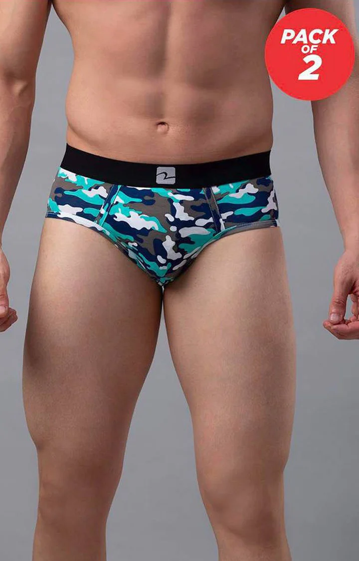 Underjeans Pack Of 2 Regular Fit Briefs