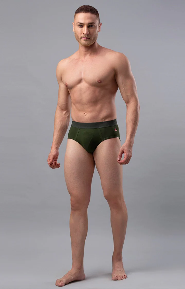 Underjeans Olive Cotton Brief