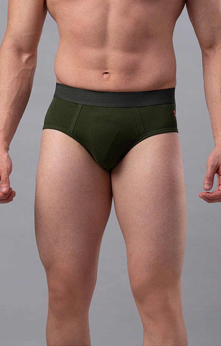 Underjeans Olive Cotton Brief - Image 7