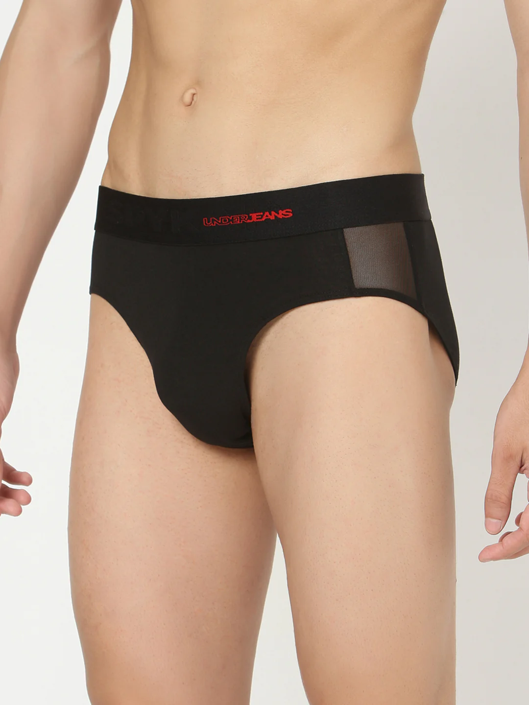 Underjeans Black Solid Brief - Image 2