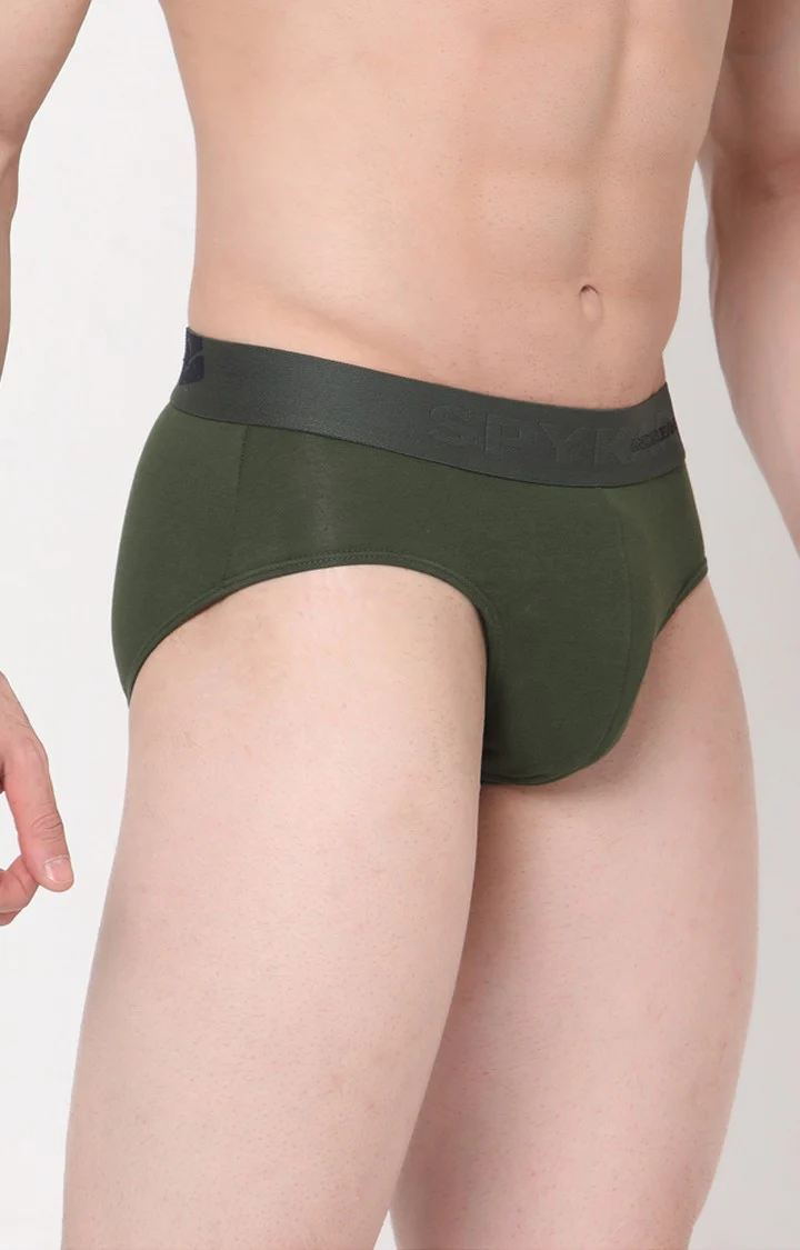 Underjeans Olive Cotton Brief - Image 4