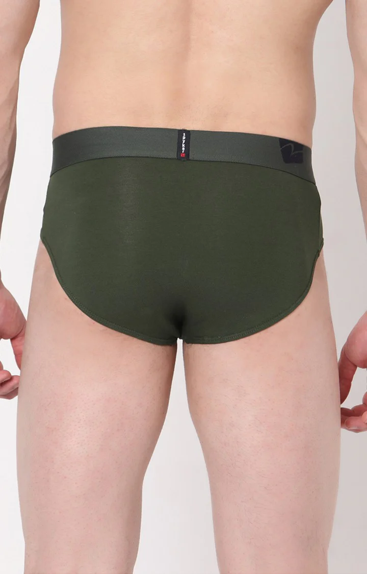 Underjeans Olive Cotton Brief - Image 5