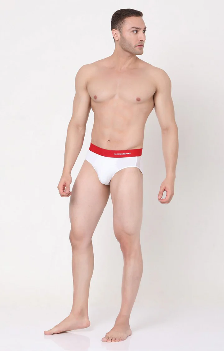 Underjeans White Cotton Brief