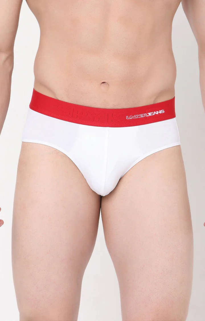 Underjeans White Cotton Brief - Image 2