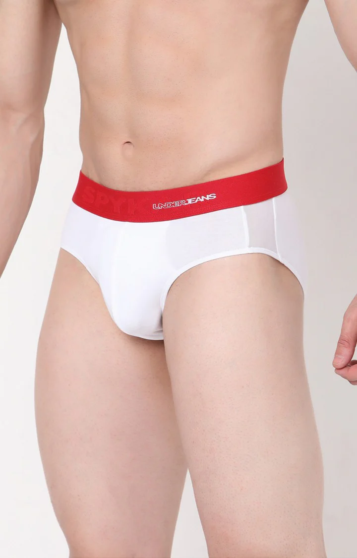 Underjeans White Cotton Brief - Image 3