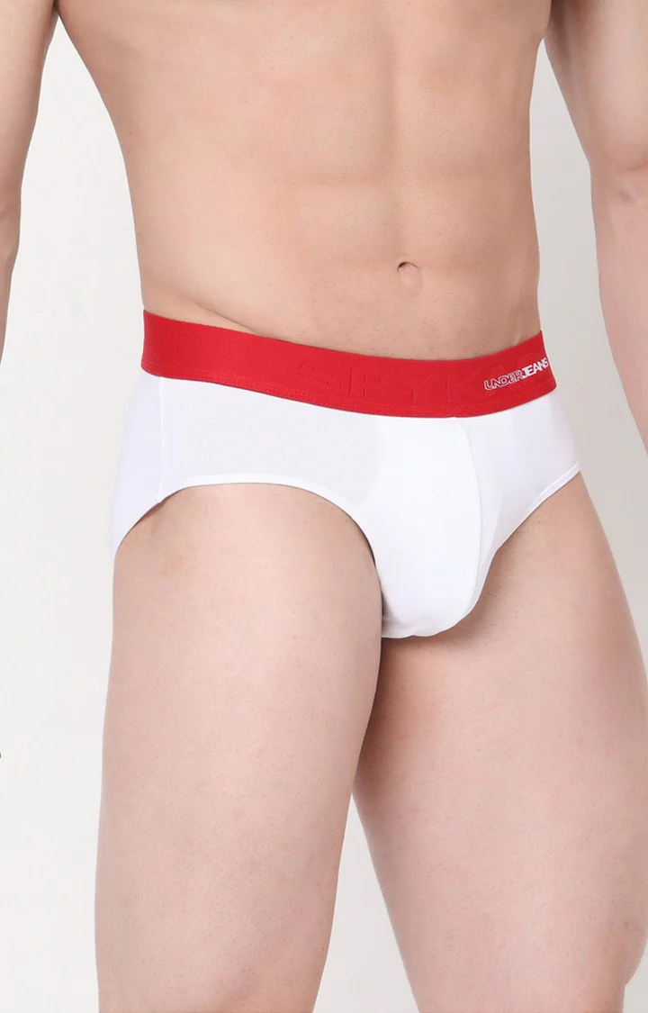 Underjeans White Cotton Brief - Image 4