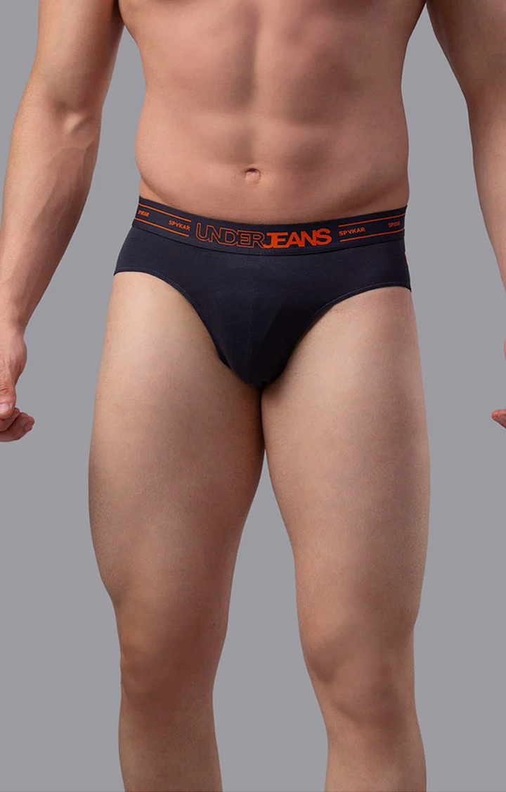 Underjeans Grey Solid Brief - Image 2