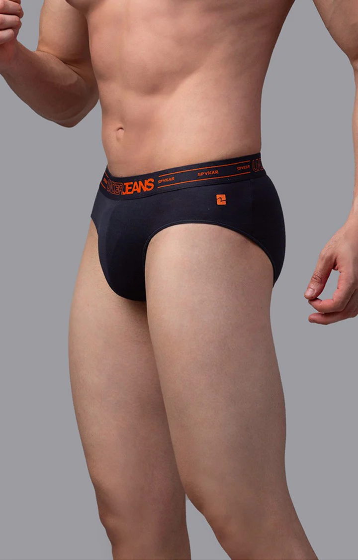 Underjeans Grey Solid Brief - Image 4