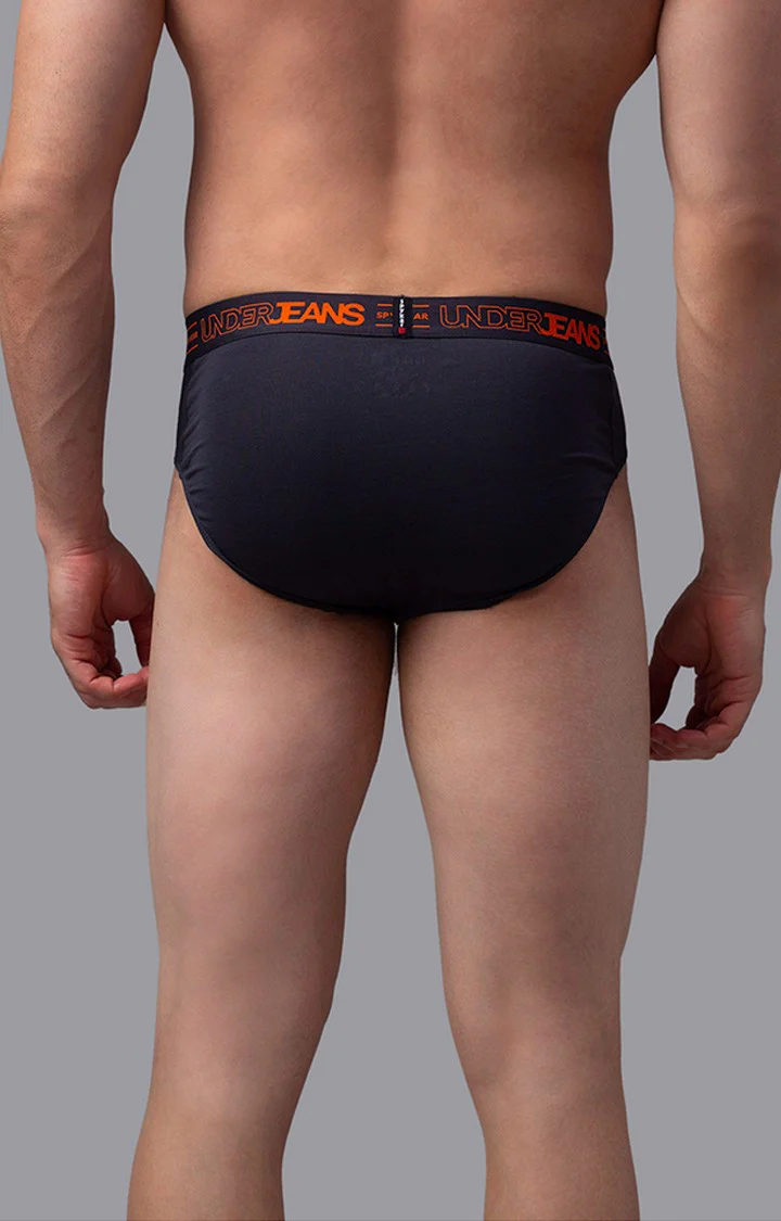 Underjeans Grey Solid Brief - Image 5