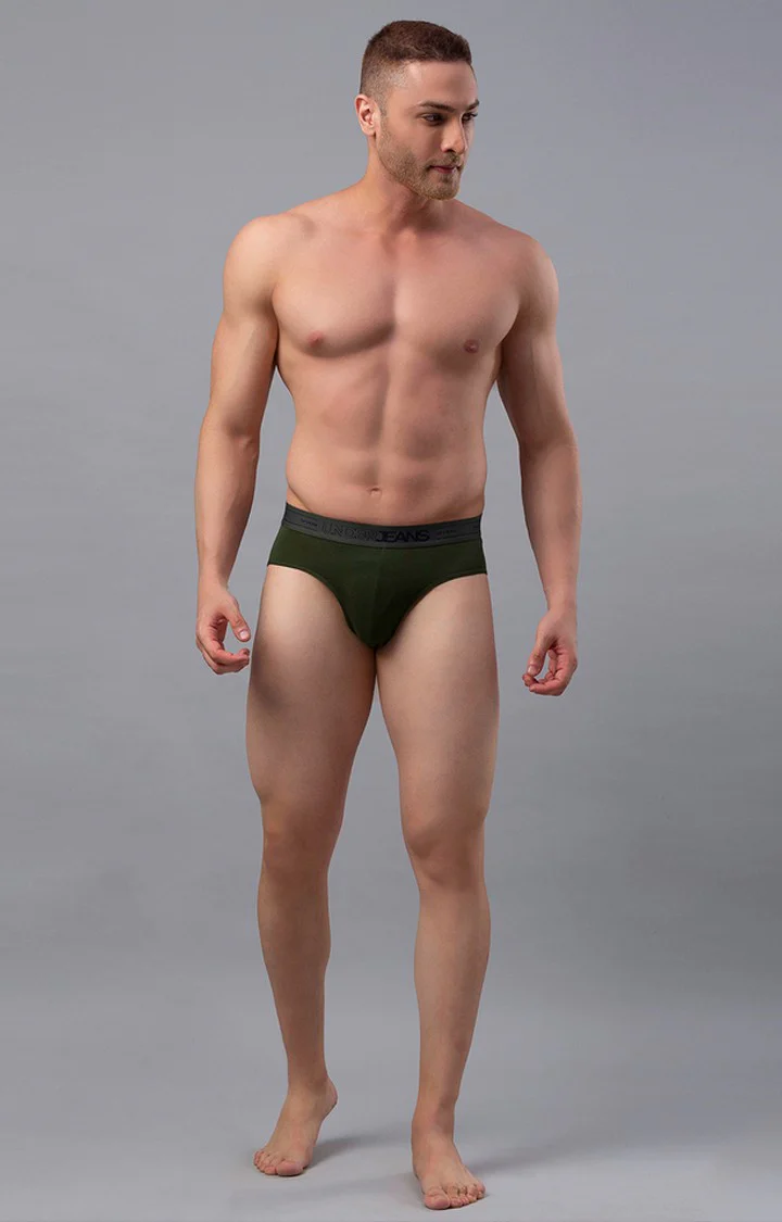 Underjeans Olive Cotton Brief