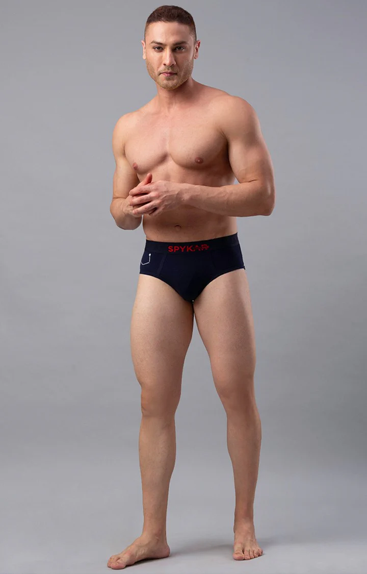 Underjeans Navy Cotton Brief