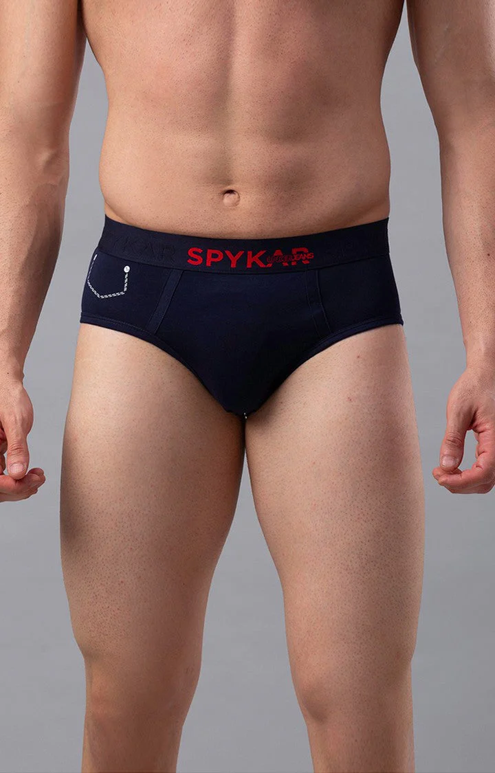 Underjeans Navy Cotton Brief - Image 7