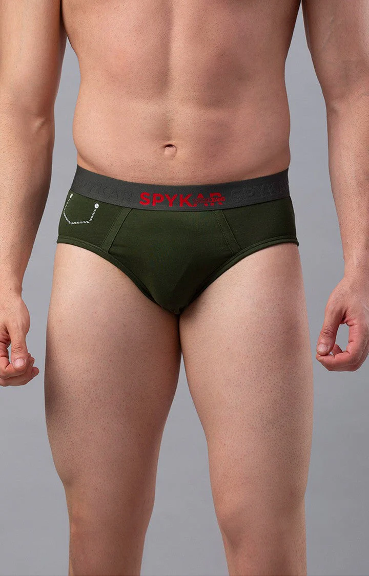 Underjeans Olive Cotton Brief - Image 7