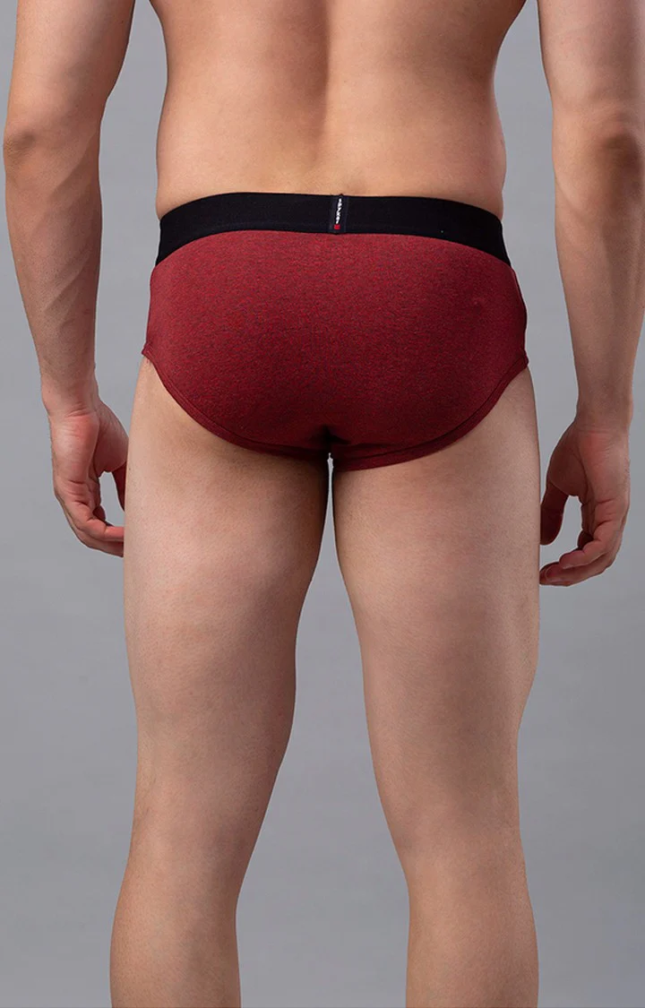 Underjeans Red Cotton Blend Brief - Image 5
