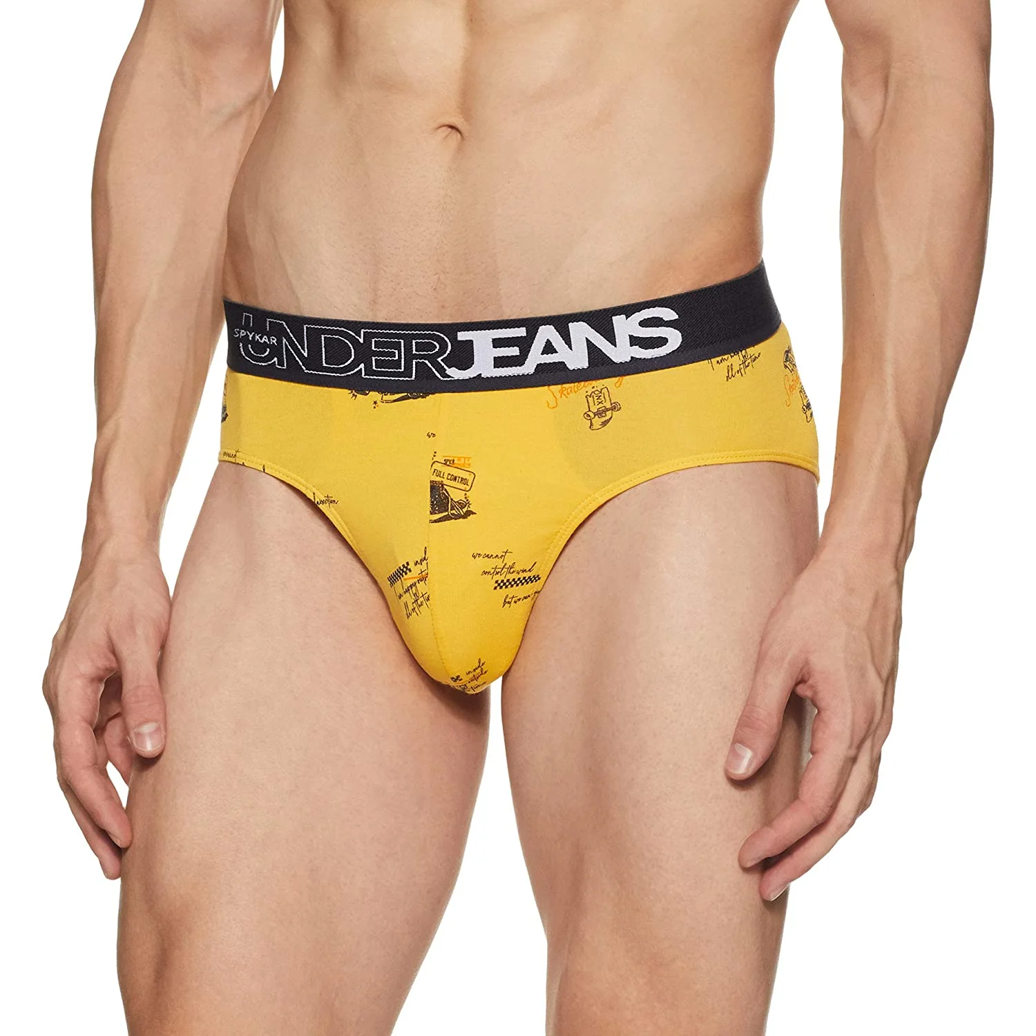 Underjeans Yellow Cotton Brief - Image 4