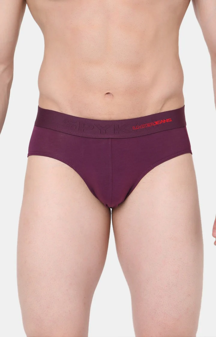 Underjeans Purple Solid Brief - Image 2