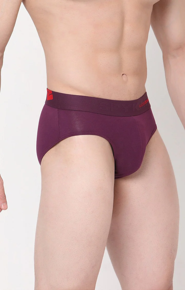 Underjeans Purple Solid Brief - Image 4