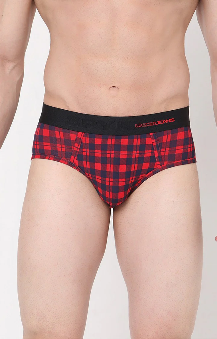 Underjeans Blue Check Brief - Image 2