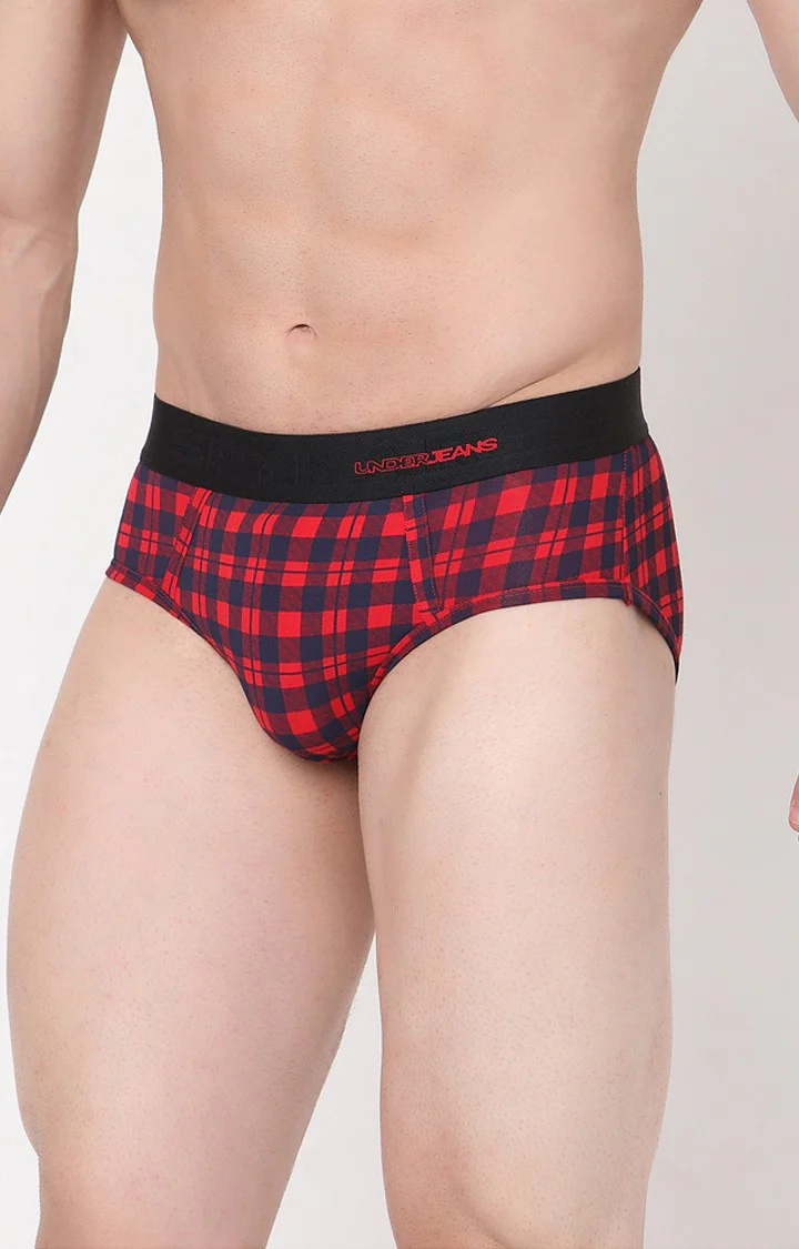 Underjeans Blue Check Brief - Image 3