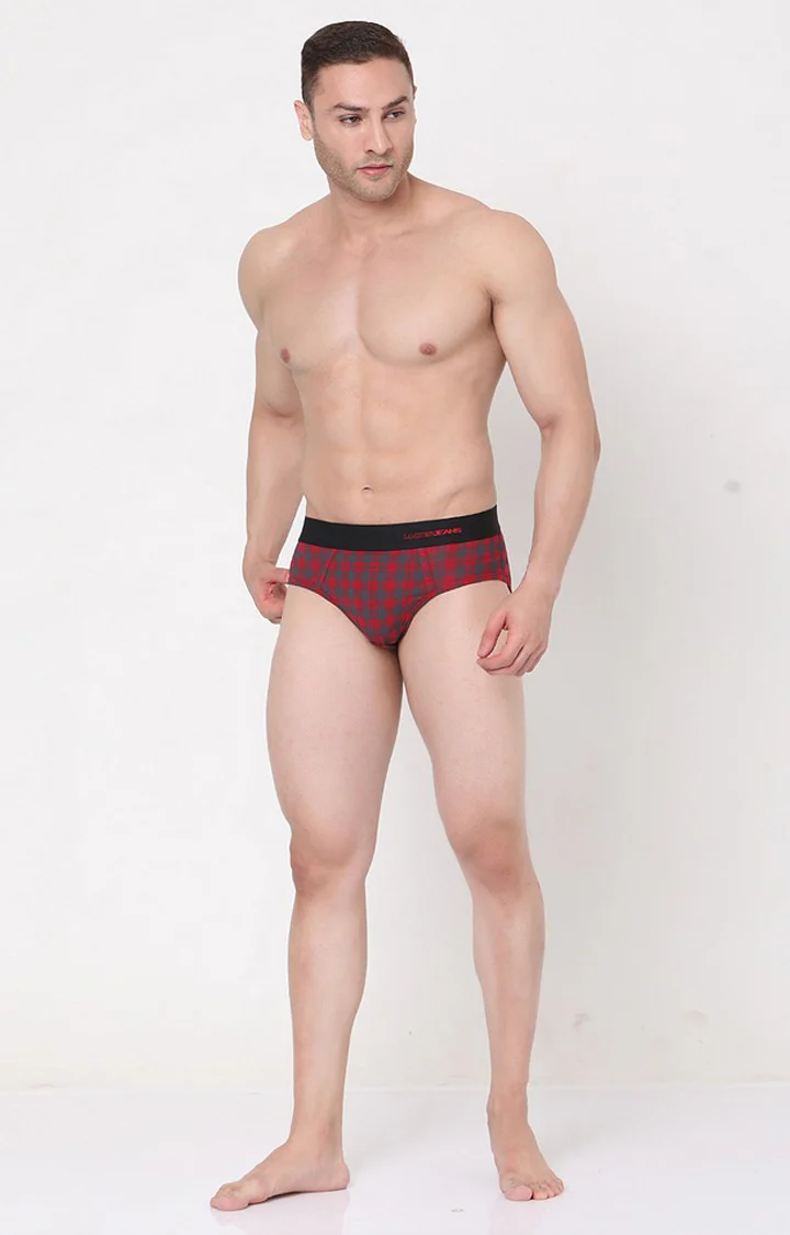 Underjeans Maroon Solid Brief