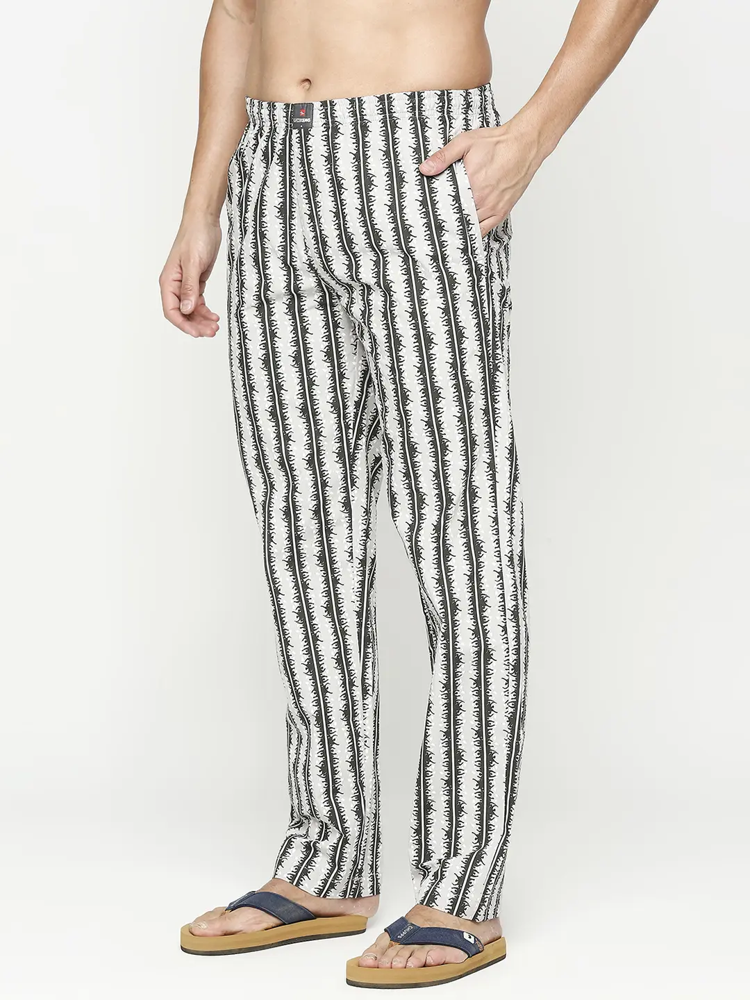 Underjeans Pyjama Regular Fit Print Grey & Black