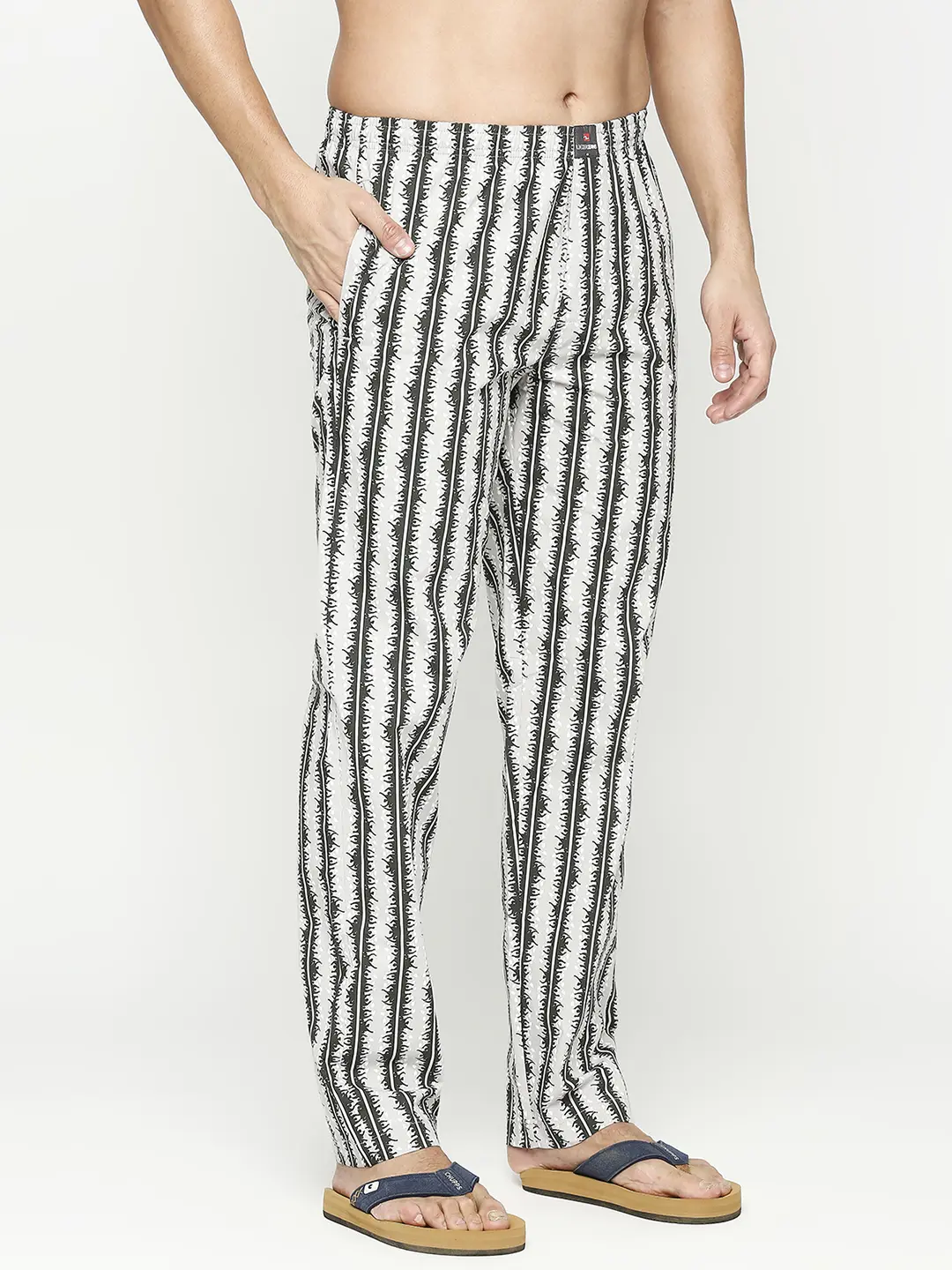 Underjeans Pyjama Regular Fit Print Grey & Black - Image 3