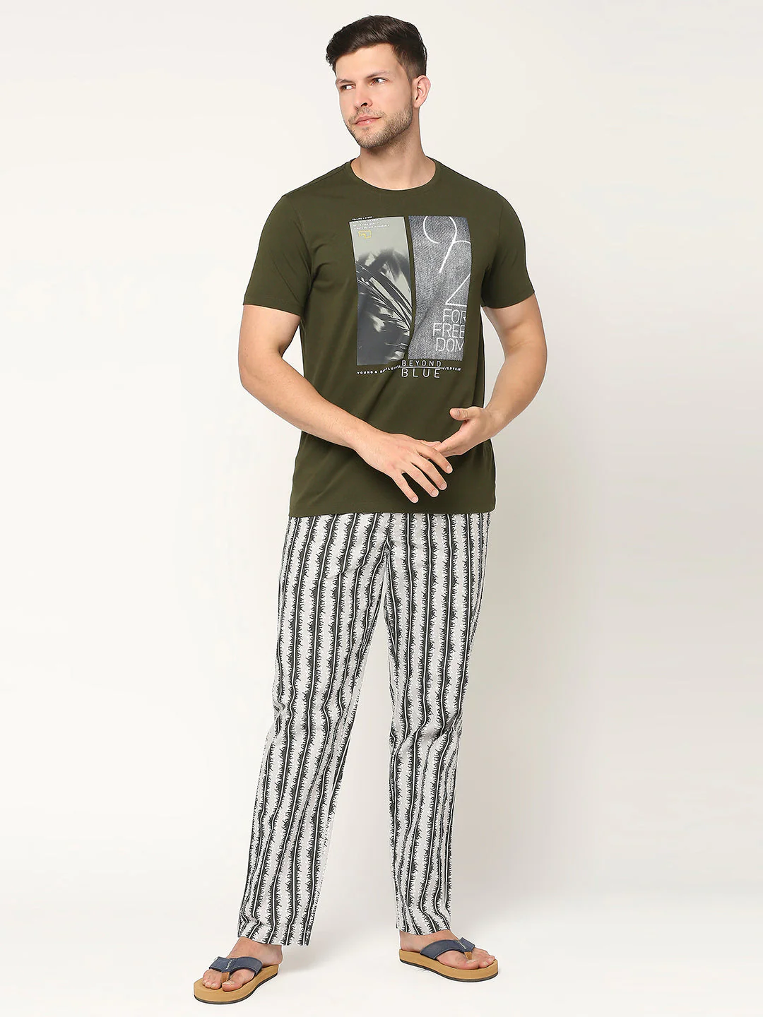 Underjeans Pyjama Regular Fit Print Grey & Black - Image 7