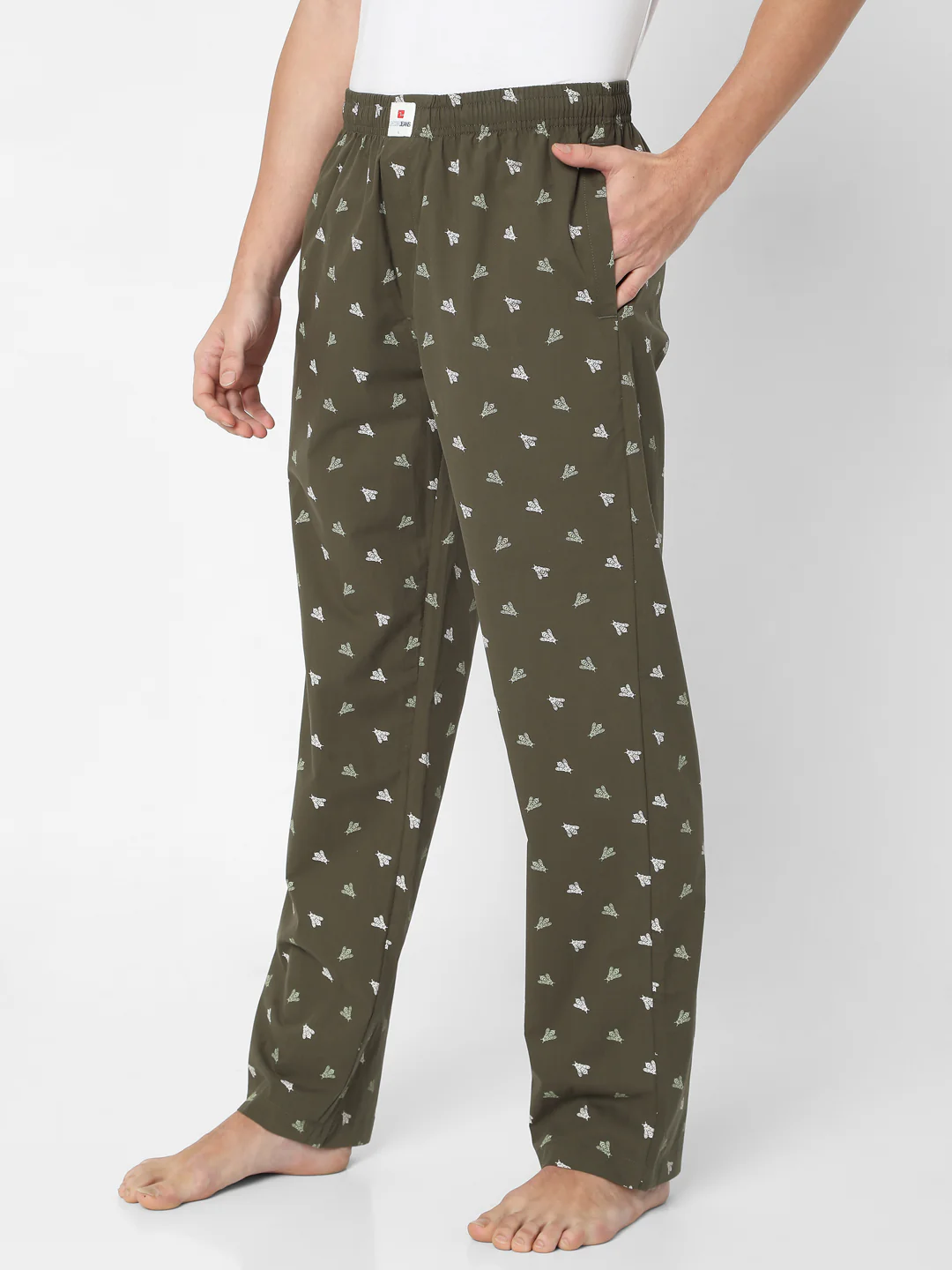 Underjeans Pyjama Regular Fit Print Olive - Image 2