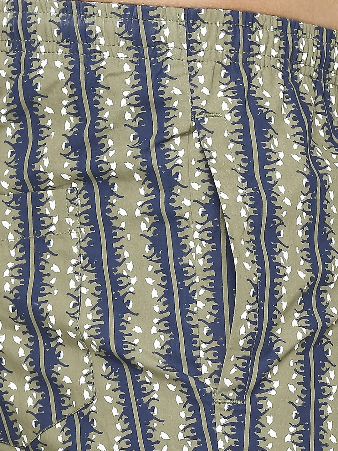 Underjeans Pyjama Regular Fit Print Olive & Navy - Image 3