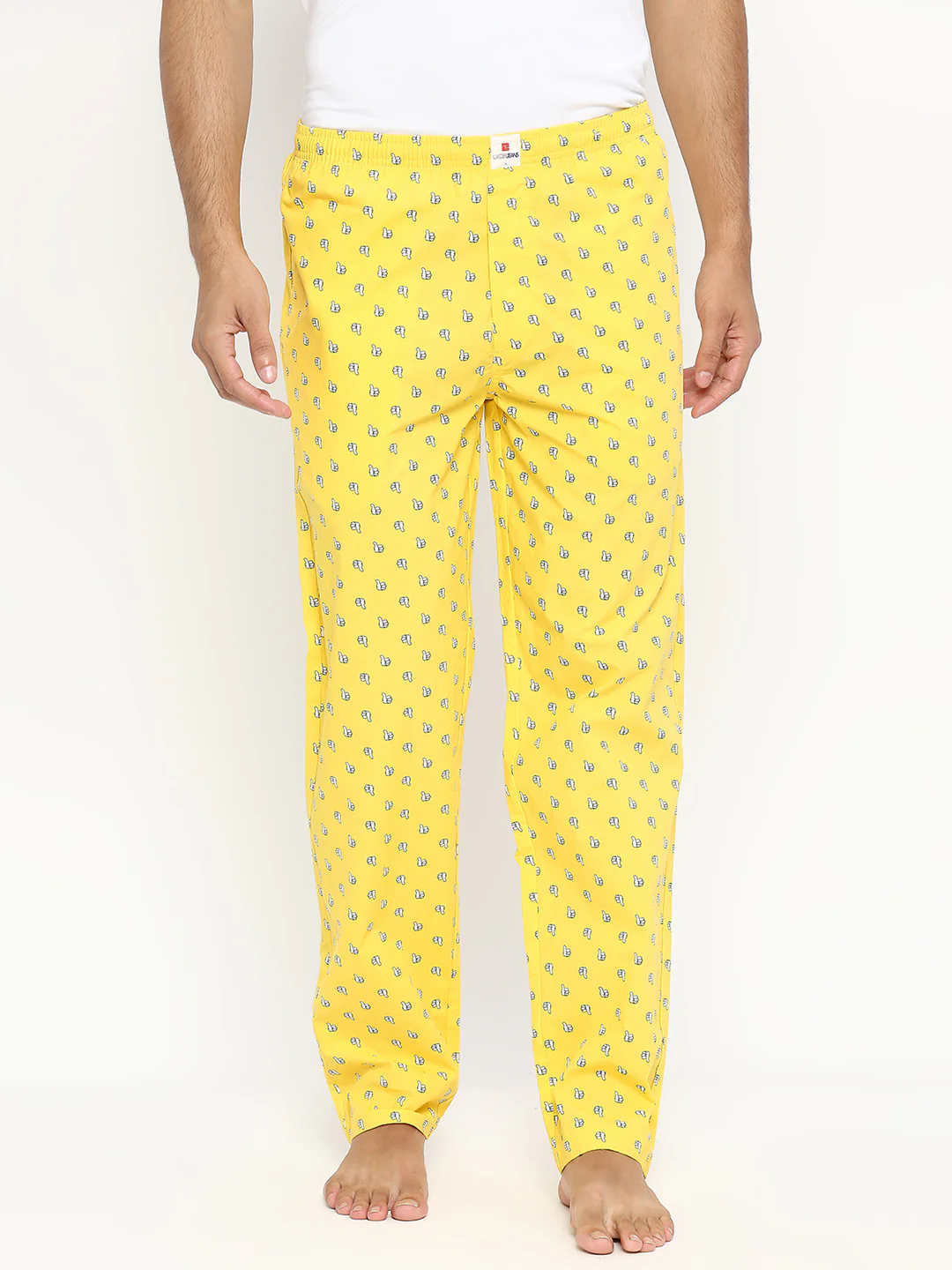 Underjeans Pyjama Yellow Cotton Woven