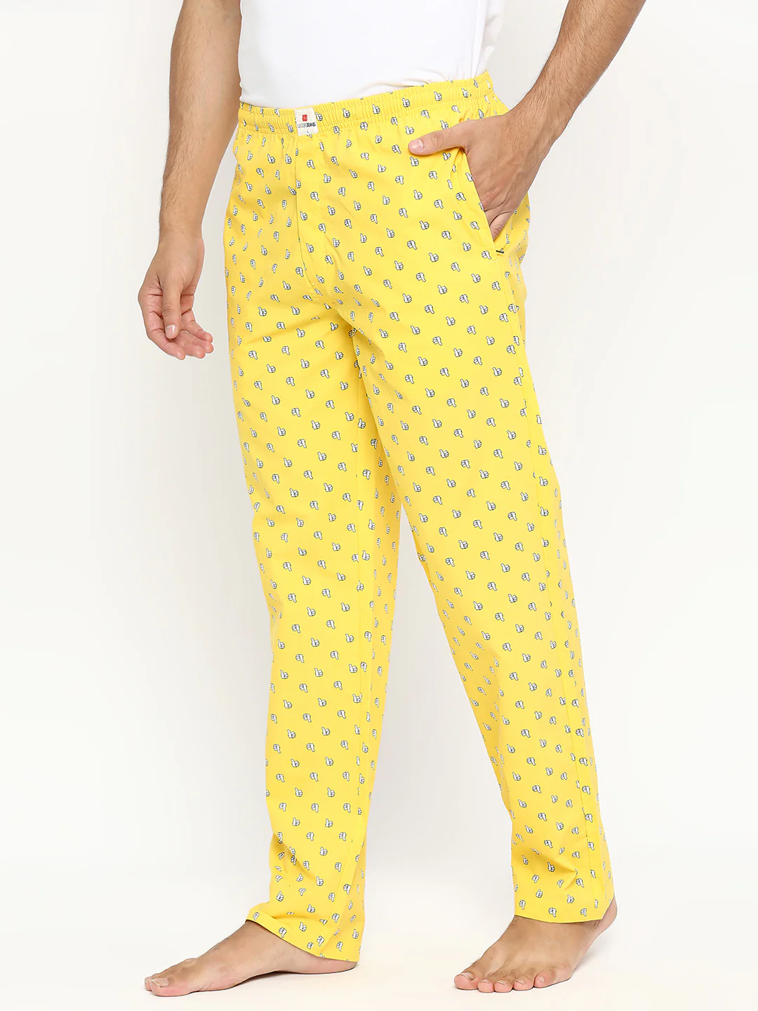 Underjeans Pyjama Yellow Cotton Woven - Image 2
