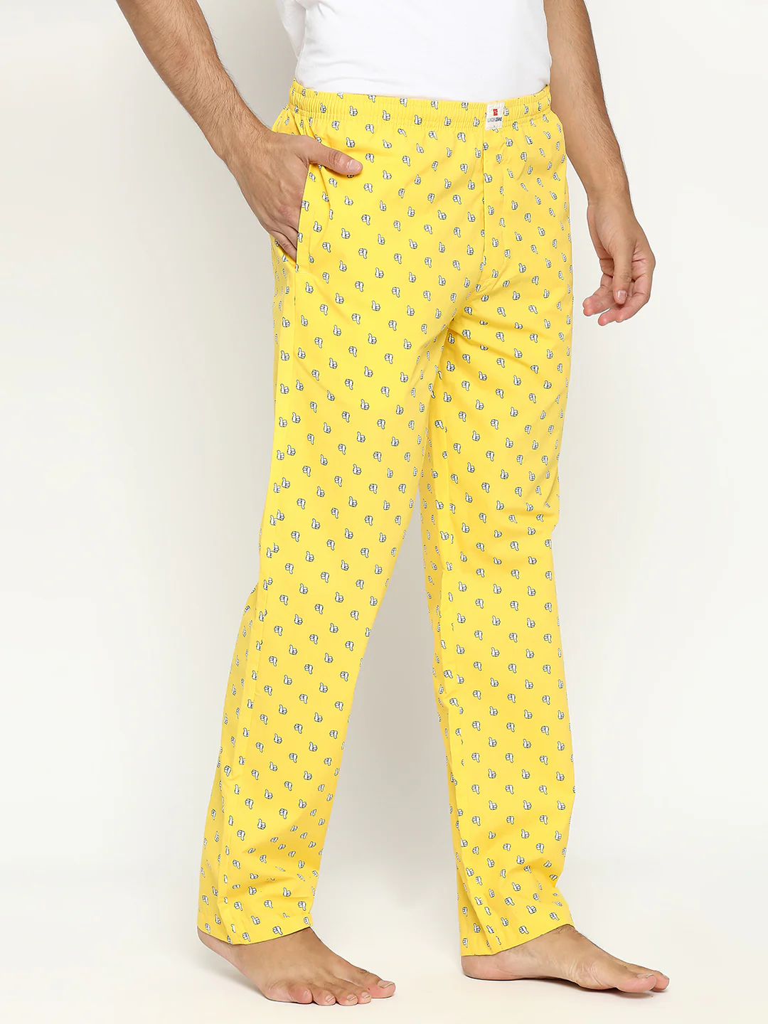 Underjeans Pyjama Yellow Cotton Woven - Image 3
