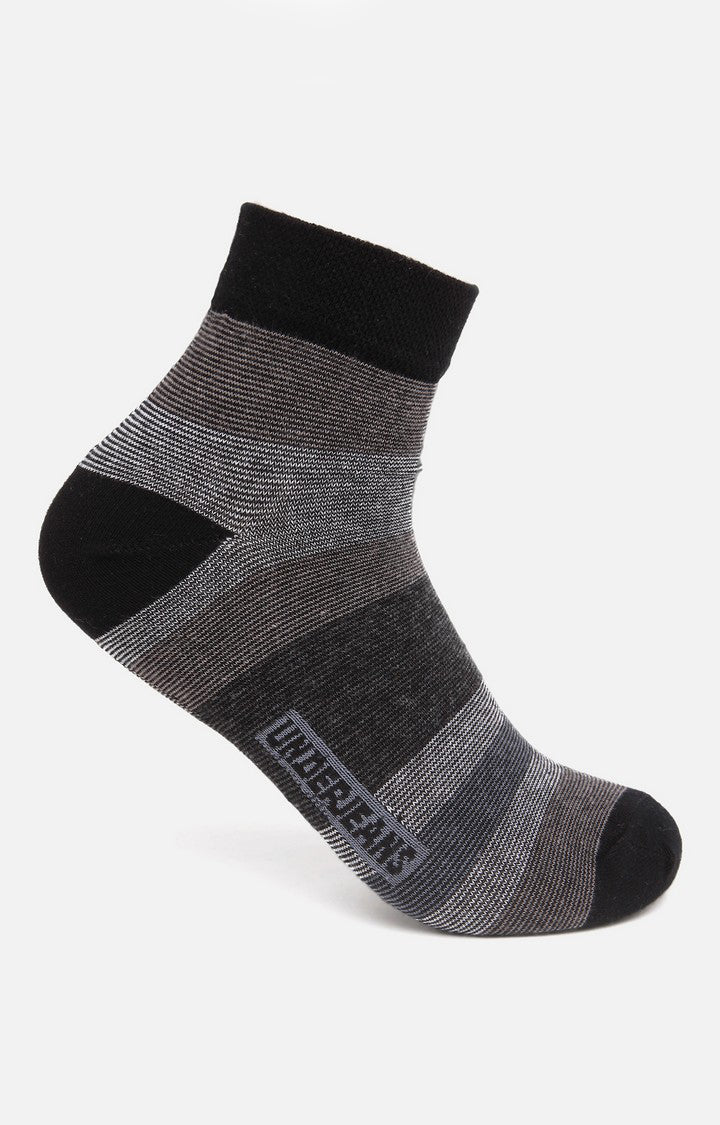 Underjeans Pack Of 2 Men Anthra Ankle Length Socks - Image 6