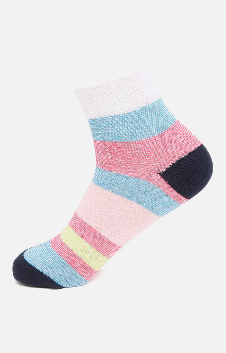 Underjeans Pack Of 2 Men Pink Ankle Length Socks - Image 2
