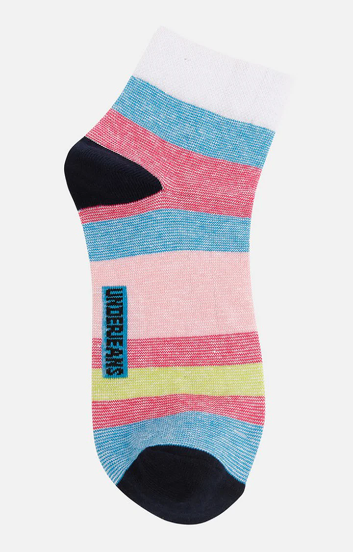 Underjeans Pack Of 2 Men Pink Ankle Length Socks - Image 3