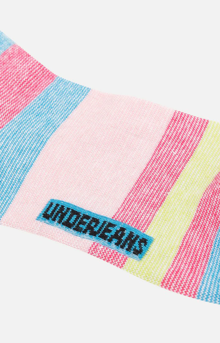 Underjeans Pack Of 2 Men Pink Ankle Length Socks - Image 5