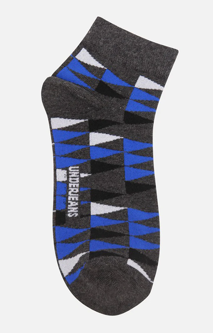 Underjeans Pack Of 2 Men Anthra Ankle Length Socks - Image 3