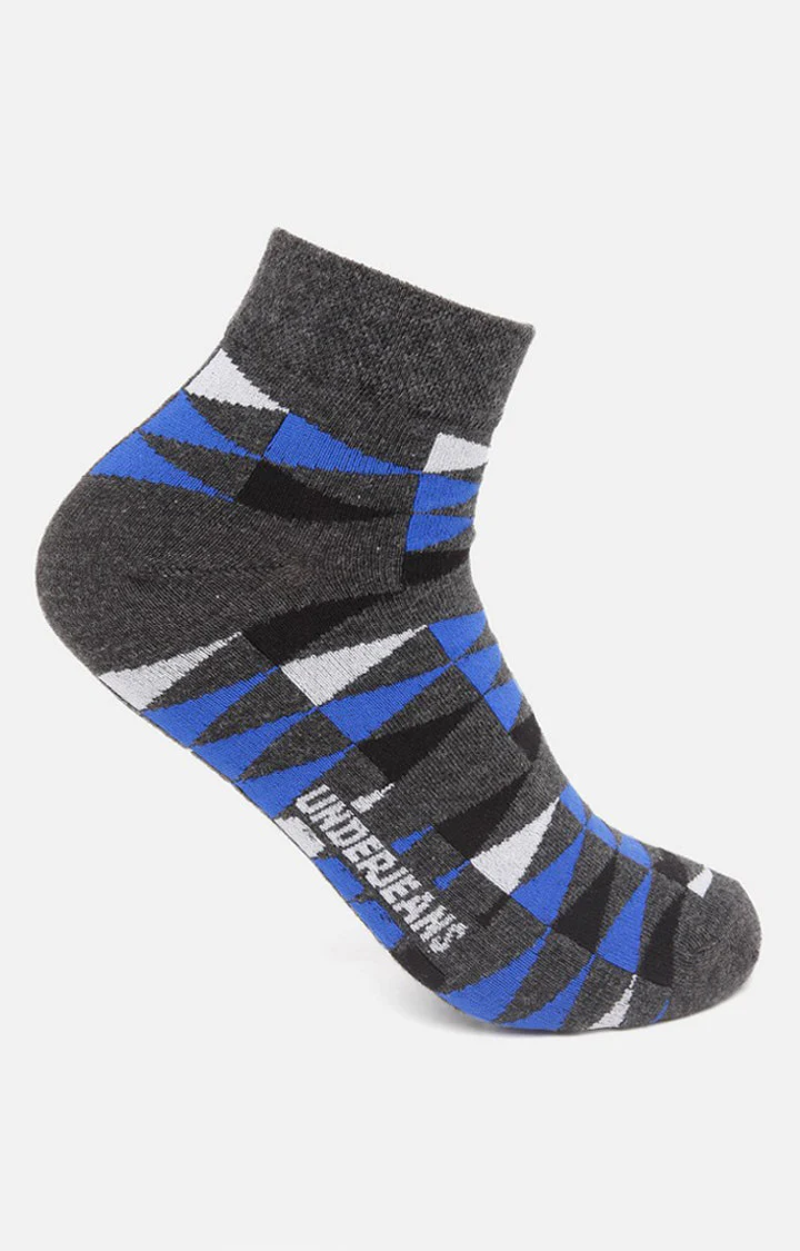 Underjeans Pack Of 2 Men Anthra Ankle Length Socks - Image 6