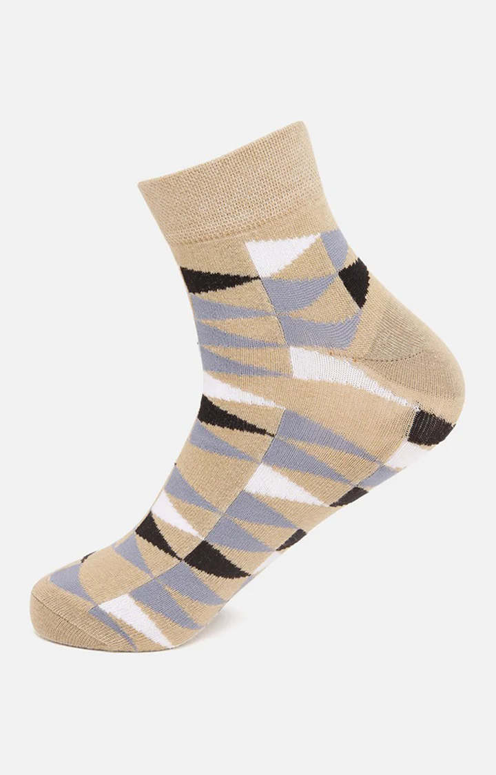 Underjeans Pack Of 2 Men Beige Ankle Length Socks - Image 2